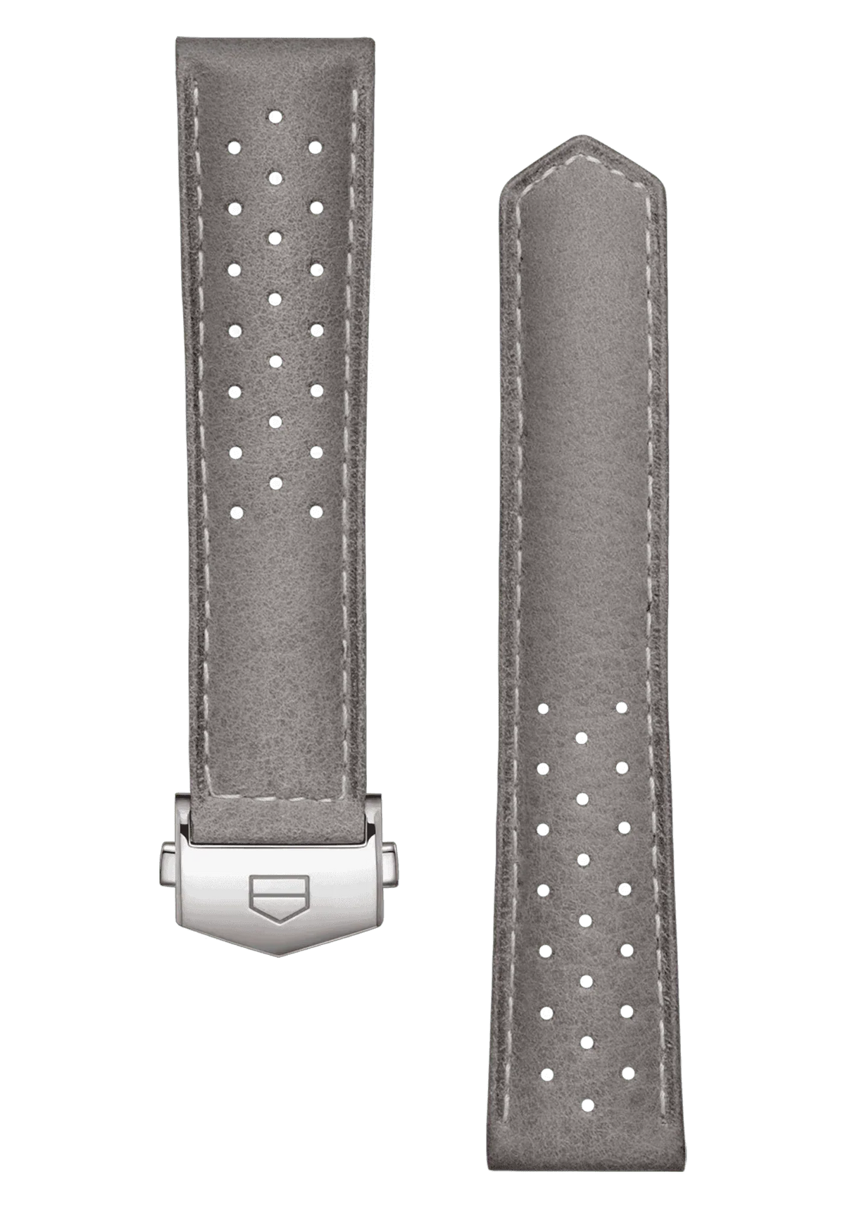Carrera 39mm Grey Perforated Leather Strap - OM Luxury