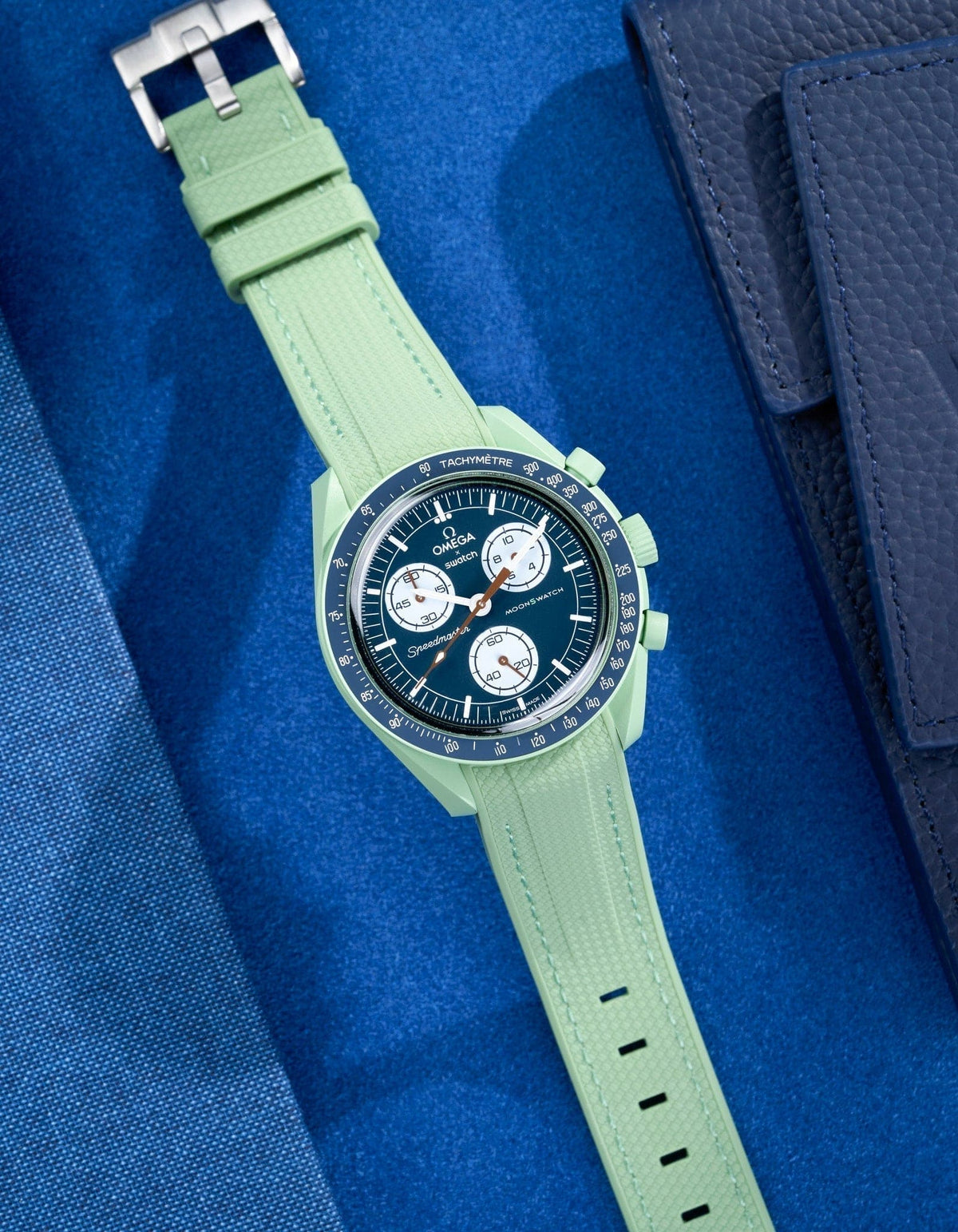 Curved Vertech Rubber Strap - Mint - OM Luxury