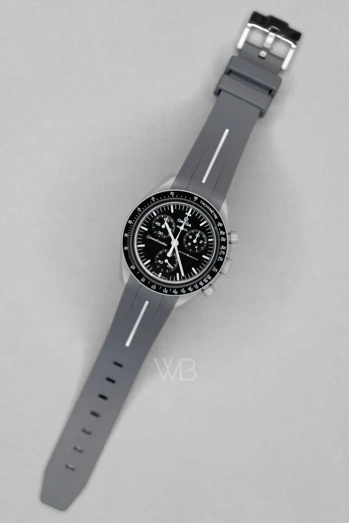 Curved rubber strap - grey