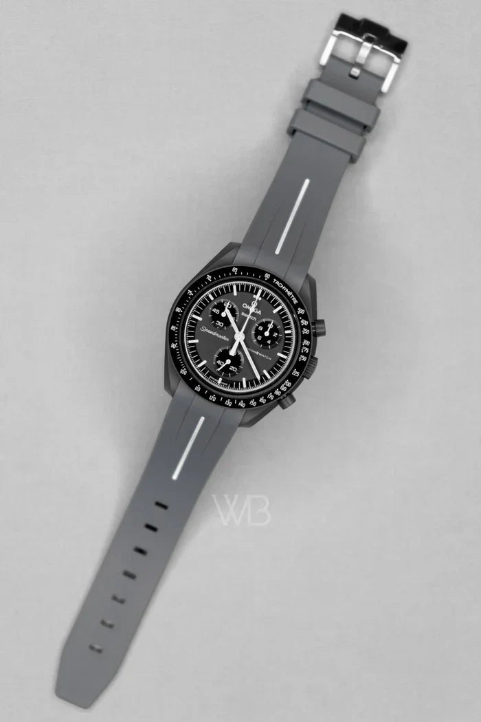 Curved rubber strap - grey