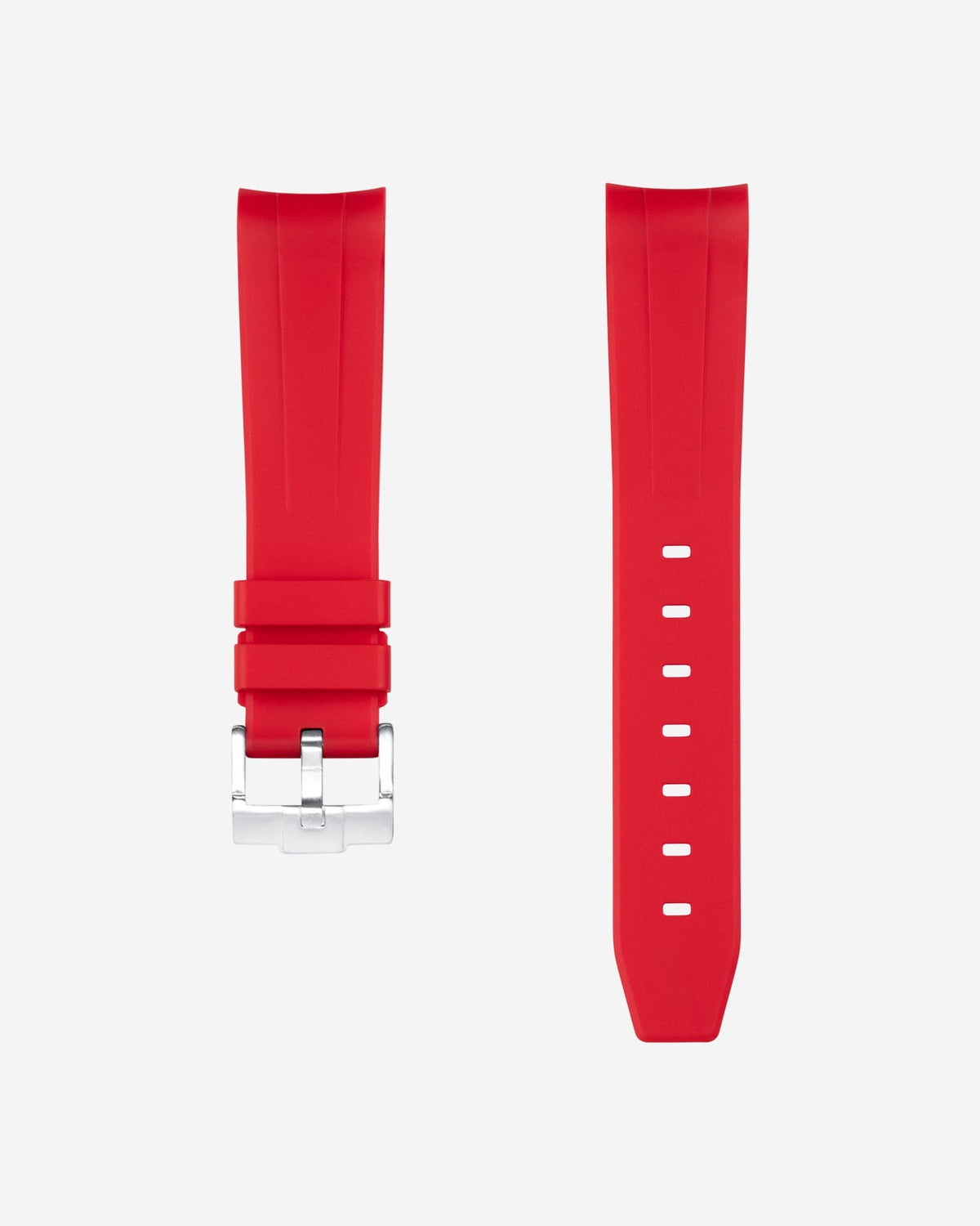 Curved Rubber Strap - Red - OM Luxury