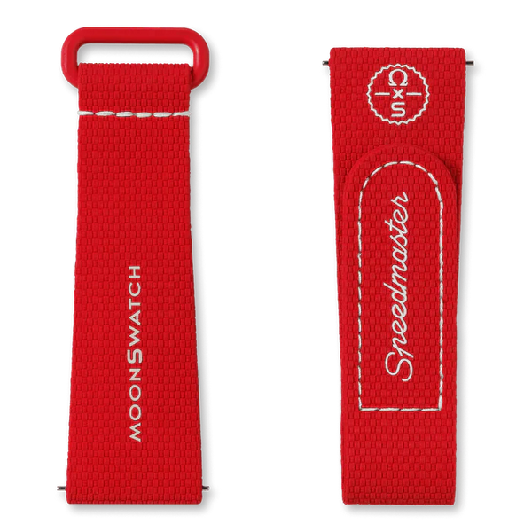 MOONSWATCH RED/WHITE RUBBER
