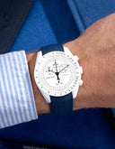 Premium Curved Rubber Strap - Blue