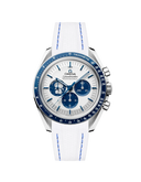 Speedmaster Anniversary Series “Silver Snoopy Award” - (Pulseira de Borracha Branca)