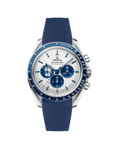 Speedmaster Anniversary Series “Silver Snoopy Award” - (Pulseira de Borracha Azul)