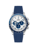 Speedmaster Anniversary Series “Silver Snoopy Award” - (Pulseira de Borracha Azul)