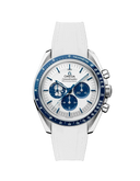 Speedmaster Anniversary Series “Silver Snoopy Award” - (Pulseira de Borracha Branca)
