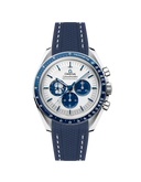 Speedmaster Anniversary Series “Silver Snoopy Award” - (Pulseira de Borracha Azul)